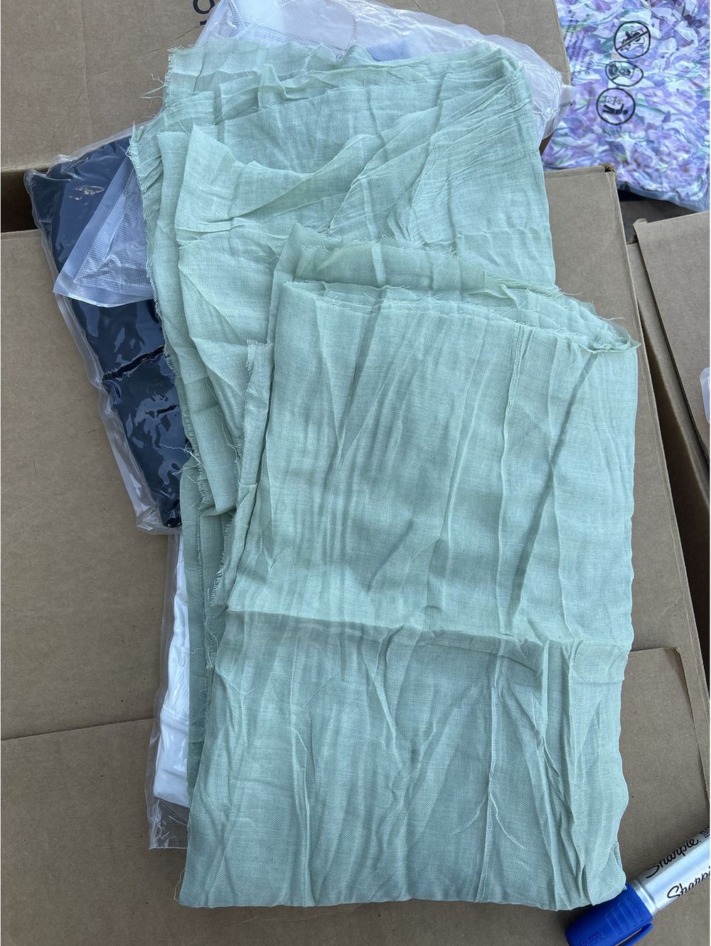 Sage Green Cheesecloth Table Runner Boho Wedding Party Decor Fabric Drape